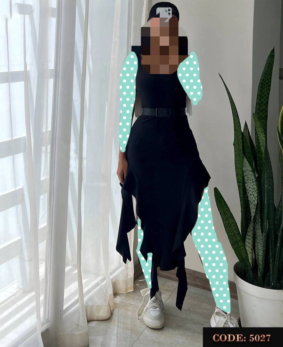 پیراهن ماکسی ریش دار فانریپ پنبه کبریتی فری ۳۶ تا ۴۴ تن شیک