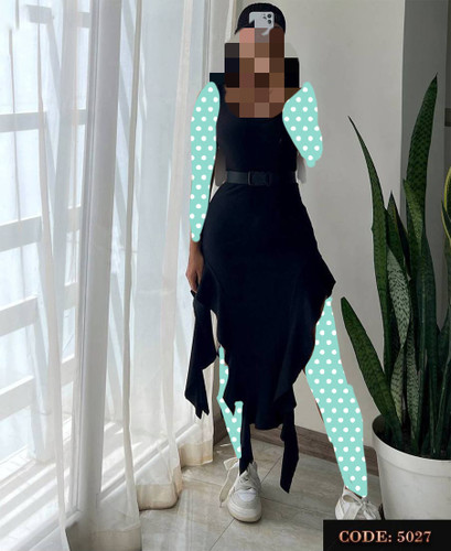 پیراهن ماکسی ریش دار فانریپ پنبه کبریتی فری ۳۶ تا ۴۴ تن شیک