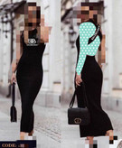 پیراهن ماکسی بلند پشت ضربدری فانریپ پنبه کبریتی قد ۱۳۲ فری ۳۶ تا ۴۲ تن شیک