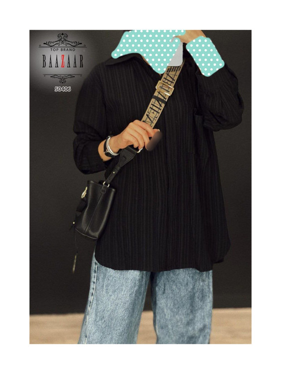 شومیز مانتویی جنس آیوا فری ۳۸ تا ۴۲ تن شیک