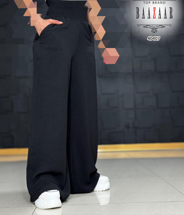 شلوار بگ دمپا گشاد کمر ماسوره ای ابر و بادی عالی قد ۱۰۰ فری ۳۸ تا ۴۲ تن شیک