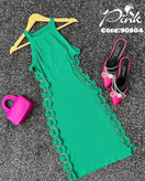 تونیک پیراهن بغل حلقه ای آستین حلقه ای کبریتی پنبه قد ۸۵ فری ۳۶ تا ۴۴ تن شیک