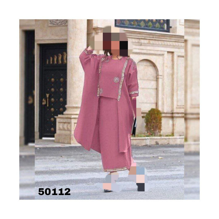 ست رویه و دامن مدل خلیجی ابر و بادی فری ۳۸ تا ۴۸ تن شیک