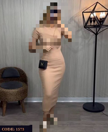 1573 پیراهن ماکسی بلند آستین کوتاه فانریپ کبریتی قد 130 فری 36 تا 44 تن شیک