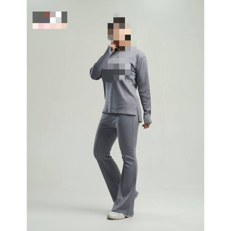 ست بلوز شلوار یقه گرد زنانه و دخترانه فانریپ پنبه کشیه درجه ۱ فری ۳۶ تا ۴۲ تن شیک