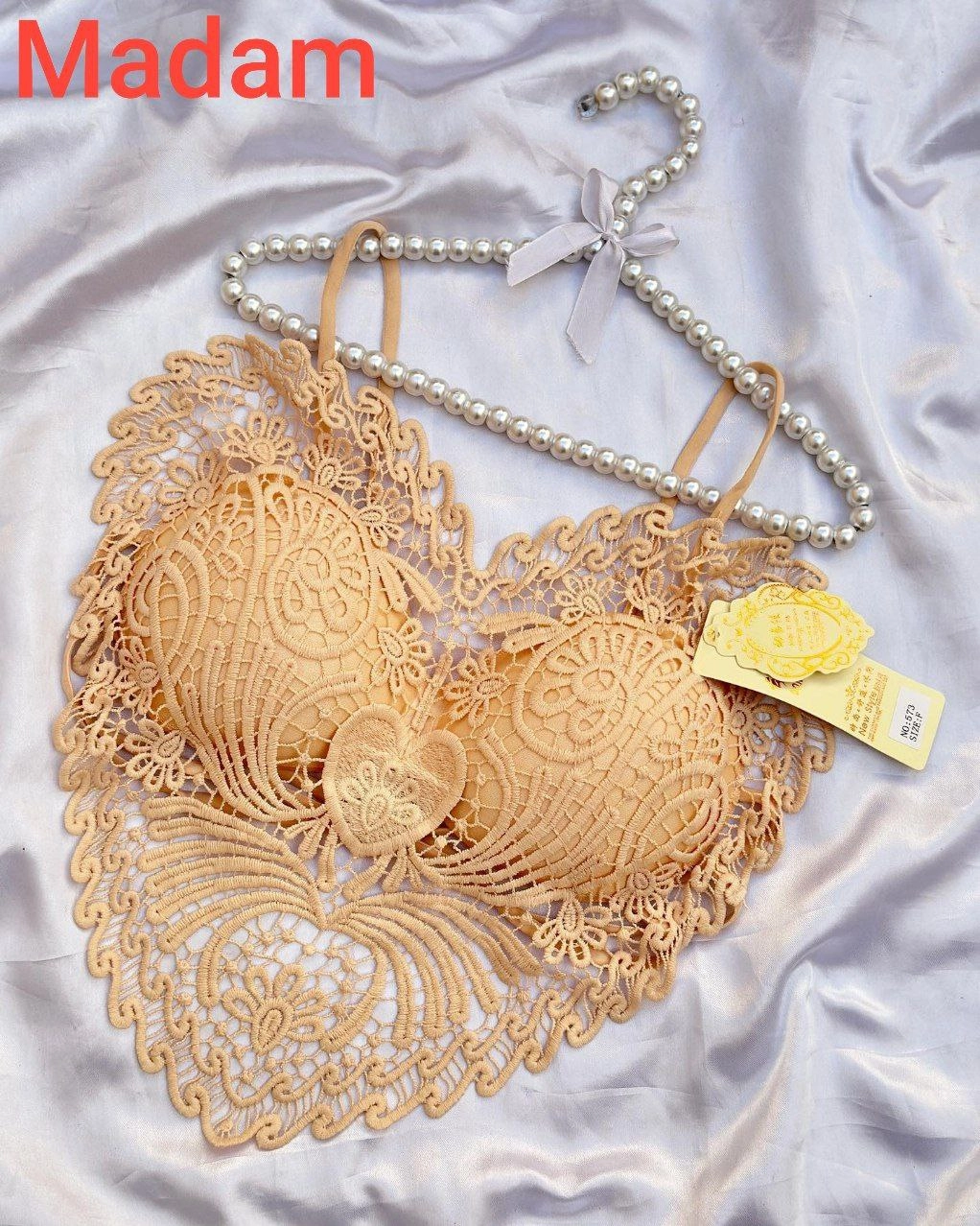 کراپ نیمتنه گیپورِ قلبی عالی فری ۳۶ تا ۴۴ تن شیک