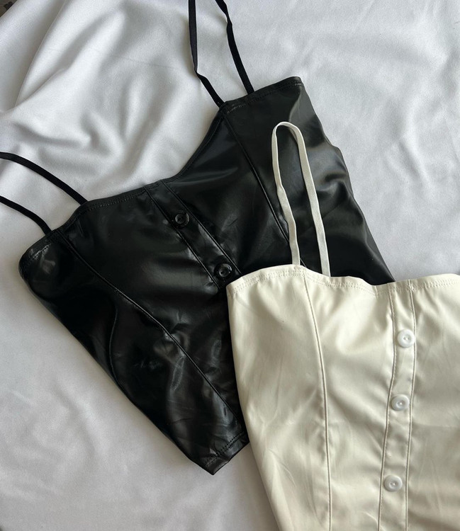 کراپ چرم کاپدار زنانه و دخترانه فری ۳۶ تا ۴۲ تن شیک