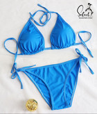 ست بیکینی دو تکه گره ای بند متحرک پارچه مایویی ضد کلر فری ۳۶ تا ۴۲ تن شیک