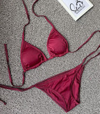 ست بیکینی دو تکه گره ای بند متحرک پارچه مایویی ضد کلر فری ۳۶ تا ۴۲ تن شیک