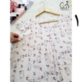 سارافون ساحلی نخی پیله دار سرشانه چیندار نخی تایلندی تن شیک