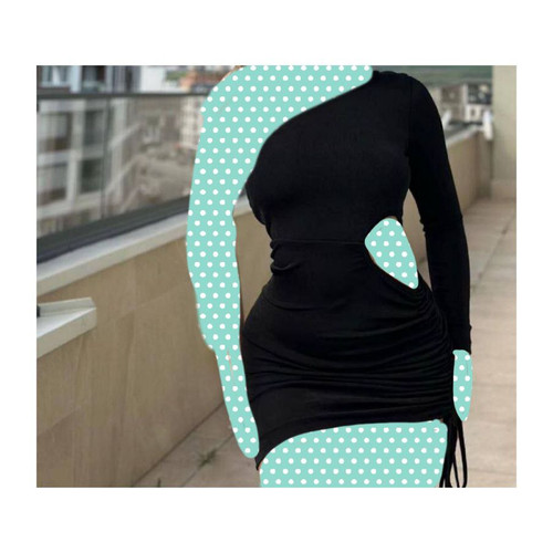 تونیک پیراهن یقه رومی آستین تک پایین گتردار غواصی عالی فری ۳۸ تا ۴۲ تن شیک