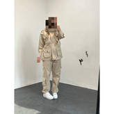 ست مانتو شلوار کارگو کتان تی سی کجراه فری ۳۸ تا ۴۴ تن شیک