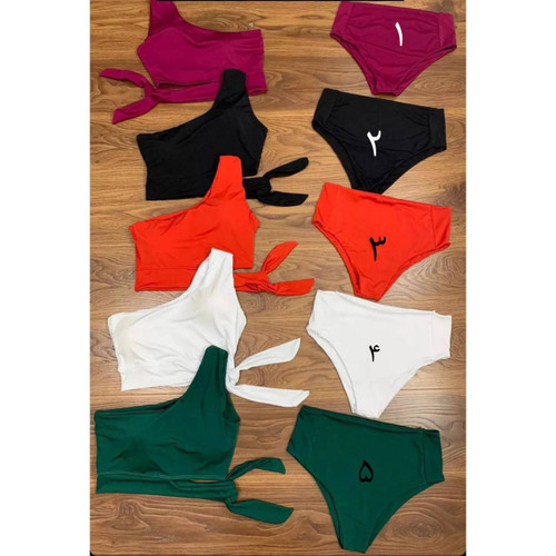 ست بیکینی کاپدار ، کاپ خارجی اسفنجی جنس ارگانزا فری ۳۶ تا ۴۲ تن شیک