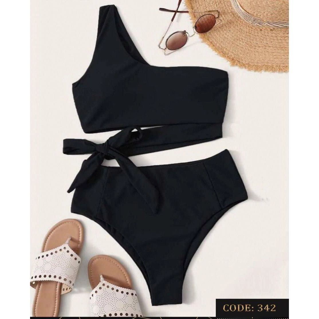 ست بیکینی کاپدار ، کاپ خارجی اسفنجی جنس ارگانزا فری ۳۶ تا ۴۲ تن شیک