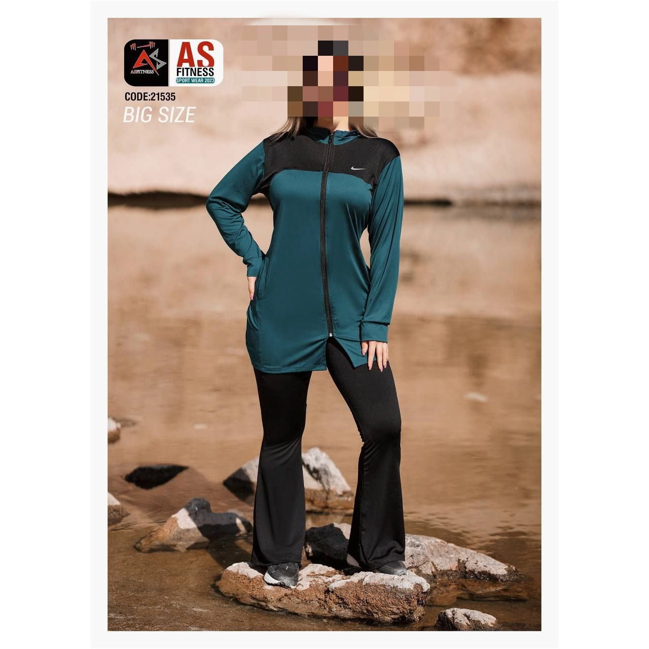 ست مانتو شلوار ورزشی دمپا بوتکات بیگسایز بزرگ غواصی فری سایز 48 تا 52 تن شیک