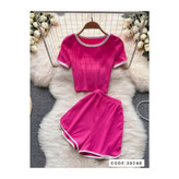 نیمتنه کراپ شورتک نواردوزی فانریپ فصل فری سایز 36 تا 42 تن شیک