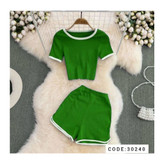 نیمتنه کراپ شورتک نواردوزی فانریپ فصل فری سایز 36 تا 42 تن شیک