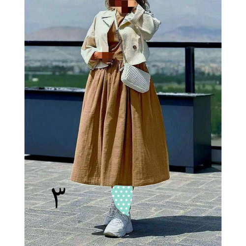 ست سه تیکه کت دامن تاپ فری سایز ۳۶ تا ۴۴ تن شیک