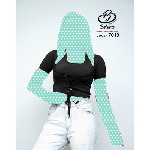 تاپ کراپ نیمتنه پشت گردنی جلو بند دار کبریتی پنبه عالی فری سایز 36 تا 42 تن شیک