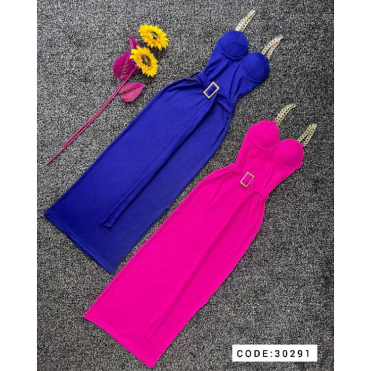 پیراهن ماکسی کبریتی چاکدار کاپدار نواردوزی کمربند دار قد ۱۳۰ فری سایز ۳۶ تا ۴۴ تن شیک