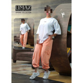 ست تیشرت شلوار کارگو زنانه و مردانه فری سایز ۳۸ تا ۴۶ تن شیک