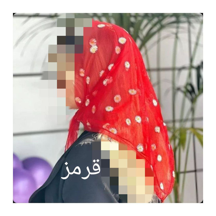 مینی اسکارف بابونه رنگی 70×70 تن شیک