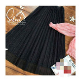 دامن مجلسی بلند تور و لمه قد از کمر ۹۵ فری سایز ۳۶ تا ۴۸ تن شیک