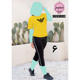 ست تیشرت شلوارک آرمینا پنبه تیپ لاکرا عالی فری سایز ۳۶ تا ۴۲ تن شیک