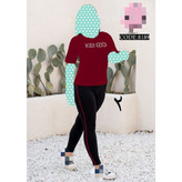 ست تیشرت شلوار زنانه و دخترانه پنبه تیپ لاکرا عالی فری سایز ۳۶ تا ۴۲ تن شیک