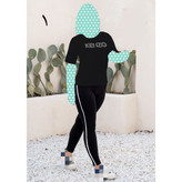 ست تیشرت شلوار زنانه و دخترانه پنبه تیپ لاکرا عالی فری سایز ۳۶ تا ۴۲ تن شیک