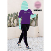 ست تیشرت شلوار زنانه و دخترانه پنبه تیپ لاکرا عالی فری سایز ۳۶ تا ۴۲ تن شیک