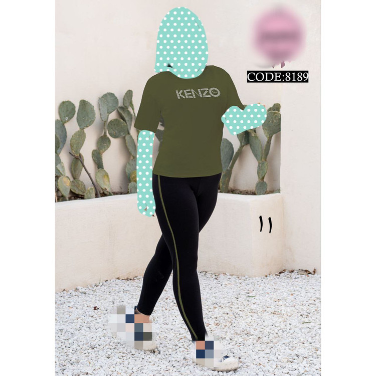 ست تیشرت شلوار زنانه و دخترانه پنبه تیپ لاکرا عالی فری سایز ۳۶ تا ۴۲ تن شیک