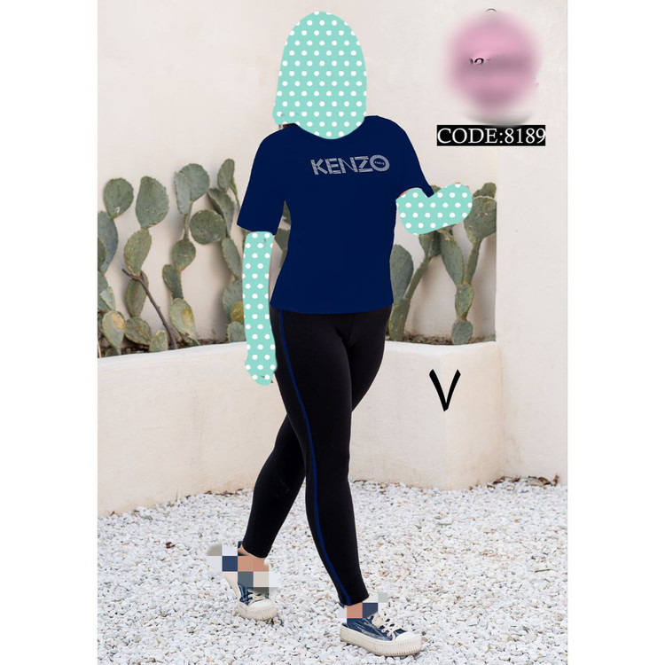 ست تیشرت شلوار زنانه و دخترانه پنبه تیپ لاکرا عالی فری سایز ۳۶ تا ۴۲ تن شیک