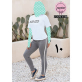 ست تیشرت شلوار زنانه و دخترانه پنبه تیپ لاکرا عالی فری سایز ۳۶ تا ۴۲ تن شیک