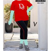 ست تیشرت شلوارک دیور زنانه و دخترانه پنبه تیپ لاکرا عالی بیگ سایز بزرگ فری ۴۴ تا ۵۰ تن شیک