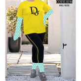 ست تیشرت شلوارک دیور زنانه و دخترانه پنبه تیپ لاکرا عالی بیگ سایز بزرگ فری ۴۴ تا ۵۰ تن شیک