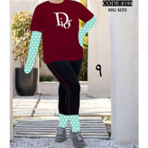 ست تیشرت شلوارک دیور زنانه و دخترانه پنبه تیپ لاکرا عالی بیگ سایز بزرگ فری ۴۴ تا ۵۰ تن شیک