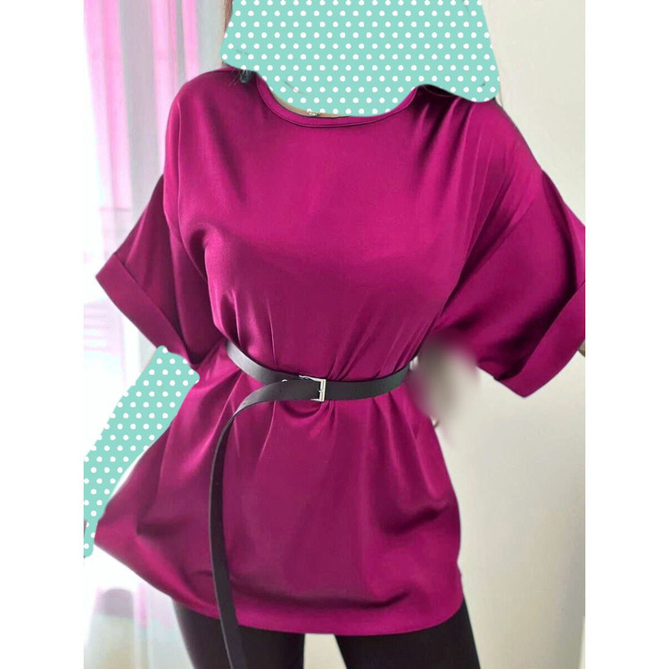 شومیز ساتن LX فوق العاده عالی قد ۸۰ فری سایز ۳۸ تا ۴۸ تن شیک