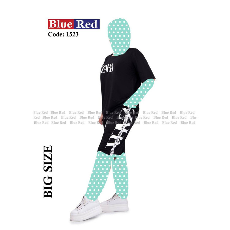 ست تیشرت بلوز و شورتک شلوارک پنبه سوپر لاکرا فری در دو سایز