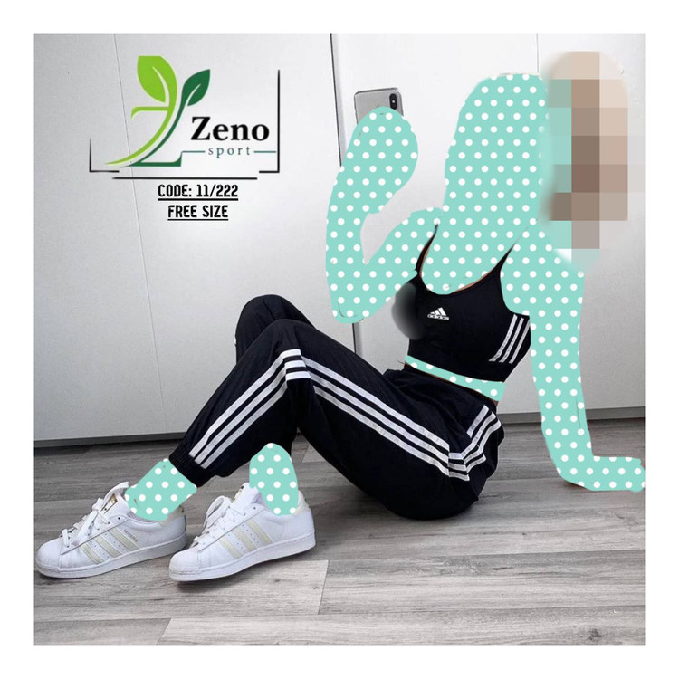 ست تاپ کراپ نیمتنه و شلوار ورزشی باشگاهی فری سایز ۳۶ تا ۴۴