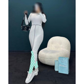 پیراهن ماکسی چاکدار فانریپ کبریتی مغزی دوزی چرم فری سایز 36 تا 44 تن شیک