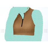 نیمتنه تاپ کراپ فانریپ پنبه جلو زیپی فری سایز ۴۰ تا ۴۶ قد ۳۵