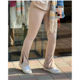 شلوار لگ کمرگنی بغل چاکدار کبریتی پارچه ترک در ۳ سایزبندی تن شیک