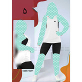 ست سه تیکه نیمتنه کراپ کاور شلوارک غواصی عالی فری سایز 36 تا 44 تن شیک