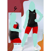 ست سه تیکه نیمتنه کراپ کاور شلوارک غواصی عالی فری سایز 36 تا 44 تن شیک