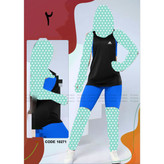 ست سه تیکه نیمتنه کراپ کاور شلوارک غواصی عالی فری سایز 36 تا 44 تن شیک