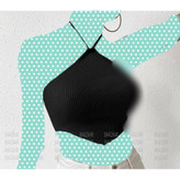 کراپ نیمتنه لوزی بندی پشت گردنی فانریپ کبریتی فری سایز 36 تا 42 تن شیک