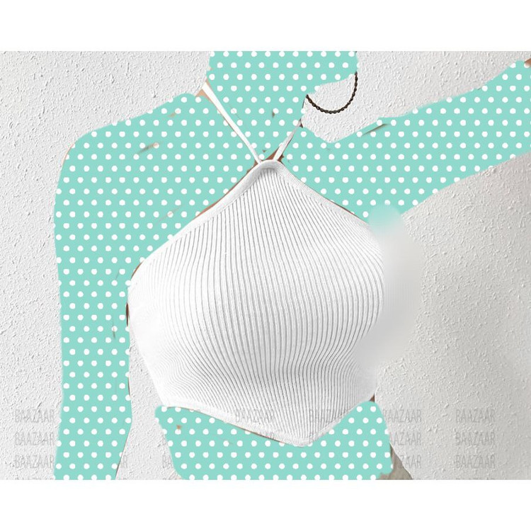 کراپ نیمتنه لوزی بندی پشت گردنی فانریپ کبریتی فری سایز 36 تا 42 تن شیک