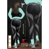 شلوار لگ ورزشی طرحدار تنخوری بسیار زیبا فلامنت فول لاکرا کمر ۱۰ سانتی در ۲ سایز بندی تن شیک