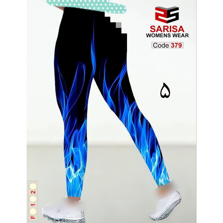 شلوار لگ ورزشی طرحدار تنخوری بسیار زیبا فلامنت فول لاکرا کمر ۱۰ سانتی در ۲ سایز بندی تن شیک